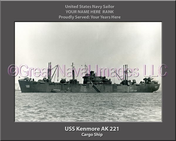 USS Kenmore AK 221 Personalized Navy Ship Photo