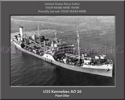 USS Kennebec AO 36 Personalized Navy Ship Photo