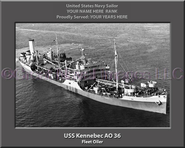 USS Kennebec AO 36 Personalized Navy Ship Photo