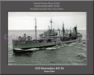 USS Kennebec AO 36 Personalized Navy Ship Photo