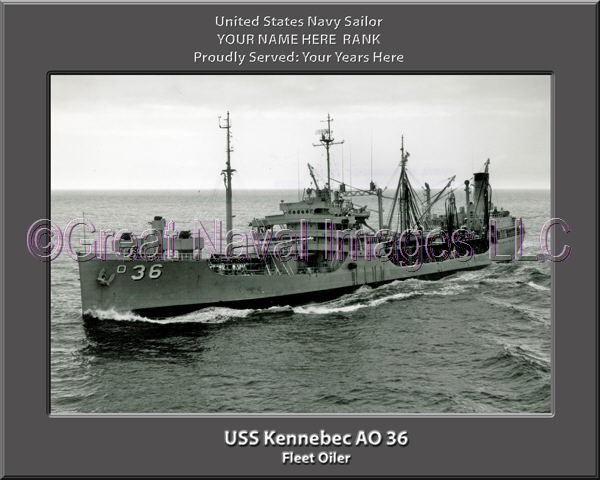 USS Kennebec AO 36 Personalized Navy Ship Photo
