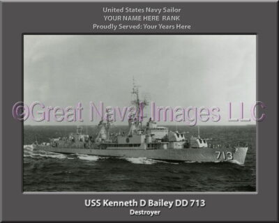 USS Kenneth D Bailey DD 713 Personalized Navy Ship Photo