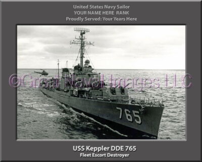 USS Keppler DDE 765 Personalized Navy Ship Photo