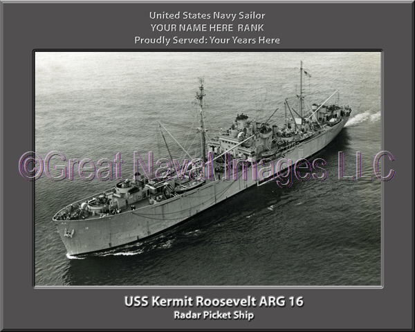 USS Kermit Roosevelt ARG 16 Personalized Navy Ship Photo