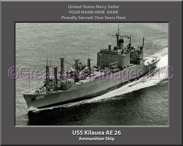 USS Kilauea AE 26 Personalized Navy Ship Photo