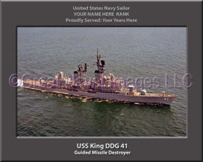 USS King DDG 41 Personalized Navy Ship Photo