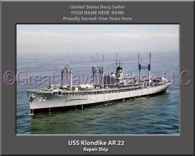 USS Klondike AR 22 Personalized Navy Ship Photo