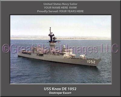 USS Knox DE 1052 Personalized Navy Ship Photo