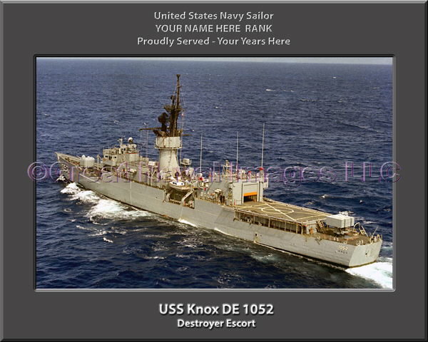 USS Knox DE 1052 Personalized Navy Ship Photo