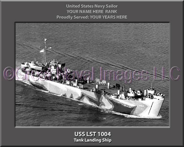 USS LST 1004 Personalized Navy Ship Print