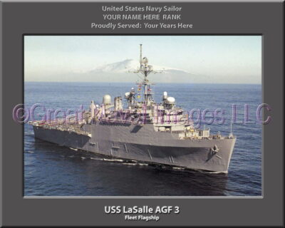 USS LaSalle AGF 3 Personalized Navy Ship Photo