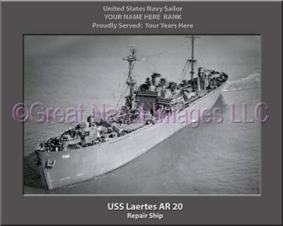 USS Laertes AR 20 Personalized Navy Ship Photo