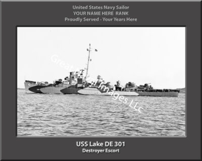 USS Lake DE 301 Personalized Photo on CanvasPersonalized Photo on Canvas