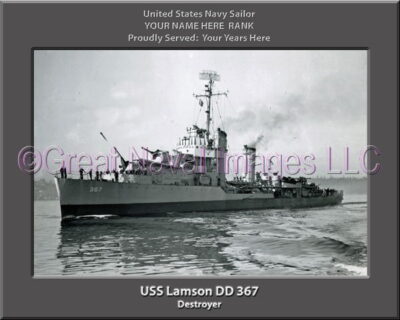 USS Lamson DD 367 Personalized Photo on CanvasPersonalized Photo on Canvas