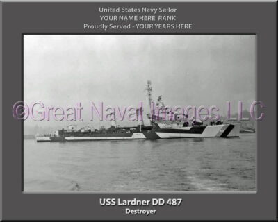 USS Lardner DD 487 Personalized Photo on CanvasPersonalized Photo on Canvas