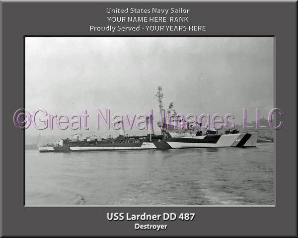 USS Lardner DD 487 Personalized Photo on CanvasPersonalized Photo on Canvas