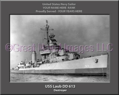 USS Laub DD 613 Personalized Photo on CanvasPersonalized Photo on Canvas
