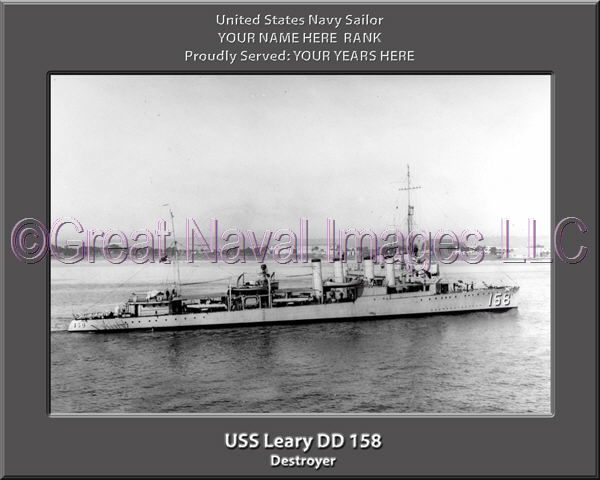USS Leary DD 158 Personalized Navy Ship Photo