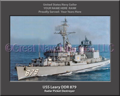 USS Leary DDR 879 Personalized Navy Ship Photo