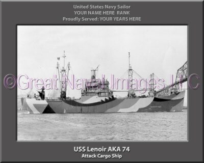 USS Lenoir AKA 74 Personalized Navy Ship Photo