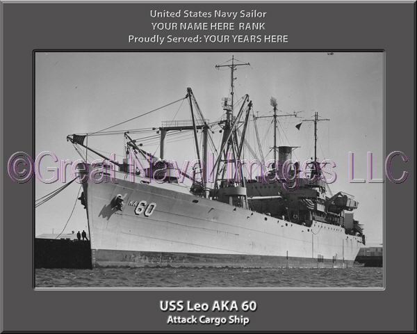 USS Leo AKA 60 Personalized Navy Ship Photo