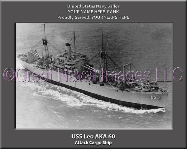 USS Leo AKA 60 Personalized Navy Ship Photo