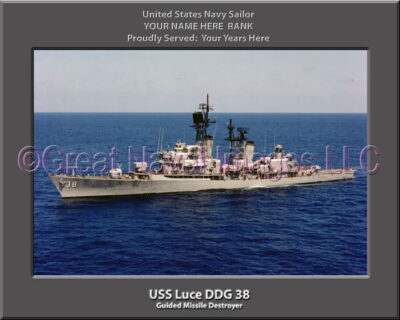 USS Luce DDG 38 Personalized Navy Ship Photo
