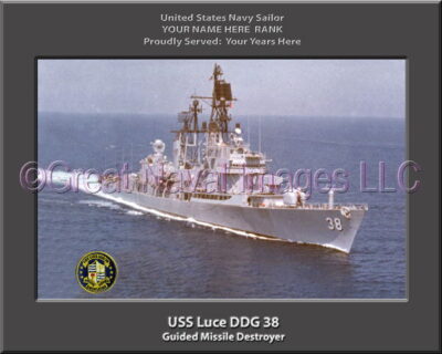 USS Luce DDG 38 Personalized Navy Ship Photo