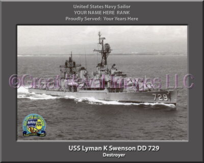 USS Lyman K Swenson DD 729 Personalized Navy Ship Photo