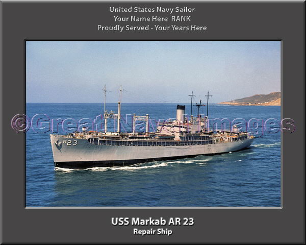USS Markab AR 23 Personalized Navy Ship Photo