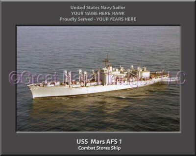 USS Mars AFS 1 Personalized Navy Ship Photo