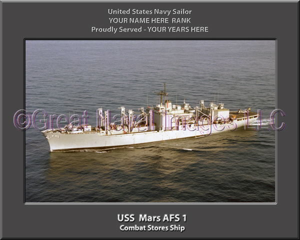 USS Mars AFS 1 Personalized Navy Ship Photo