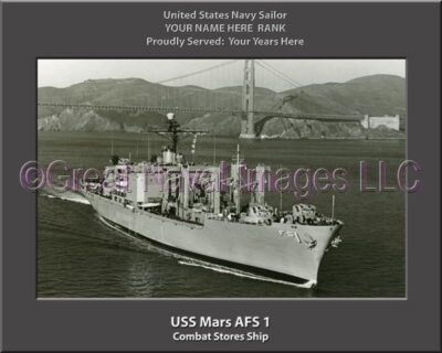 USS Mars AFS 1 Personalized Navy Ship Photo