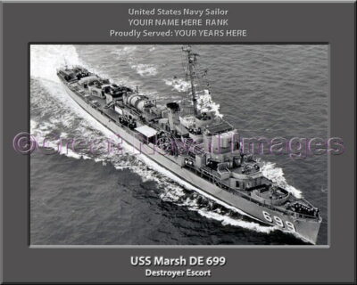 USS Marsh DE 699 Personalized Navy Ship Photo
