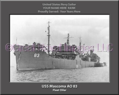 USS Mascoma AO 83 Personalized Navy Ship Photo