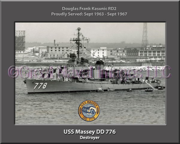 USS Massey DD 778 Personalized Navy Ship Photo