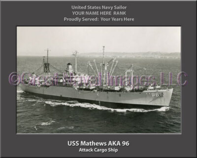 USS Mathews AKA 96 Personalized Ship Photo