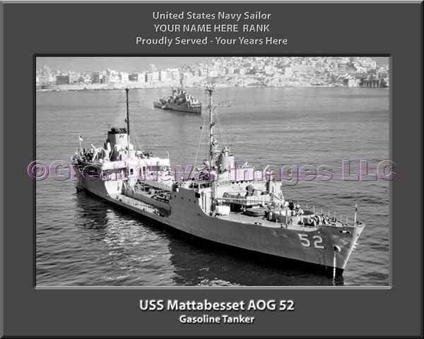 USS Mattabesset AOG 52 Personalized Navy Ship Photo