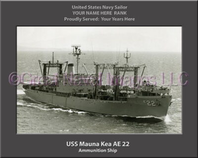 USS Mauna Kea AE 22 Personalized Navy Ship Photo