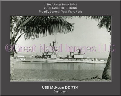 USS McKean DD 784 Personalized Navy Ship Photo