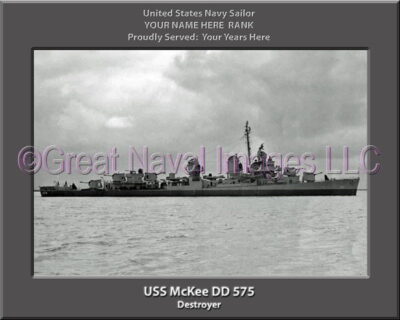 USS McKee DD 575 Personalized Navy Ship Photo
