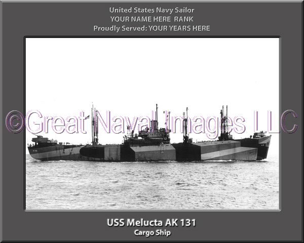 USS Melucta AK 131 Personalized Navy Ship Photo