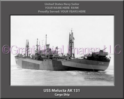 USS Melucta AK 131 Personalized Navy Ship Photo