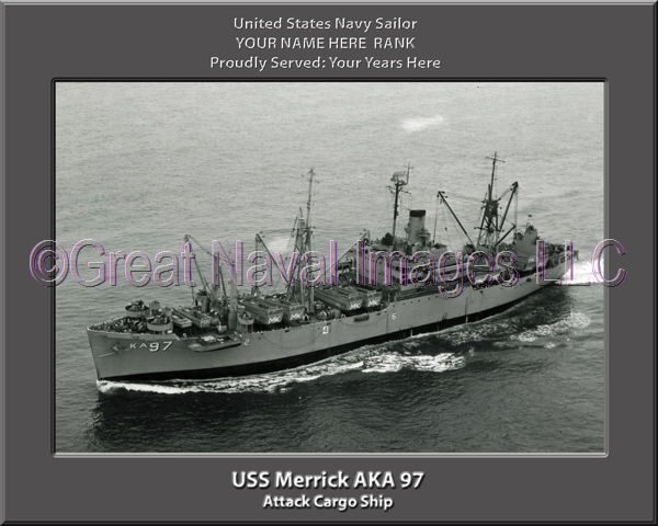 USS Merrick AKA 97 Personalized Navy Ship Photo