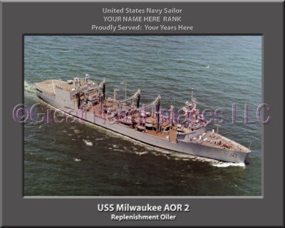 USS Milwaukee AOR 2 Personalized Navy Ship Photo