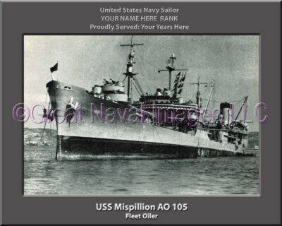USS Mispillion AO 105 Personalized Navy Ship Photo