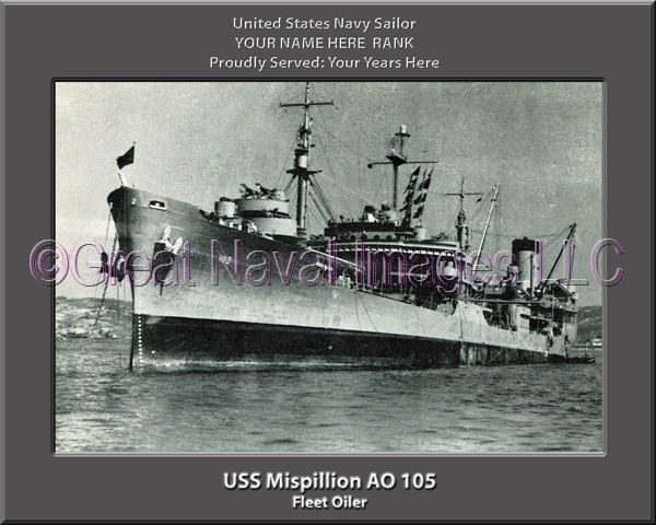 USS Mispillion AO 105 Personalized Navy Ship Photo
