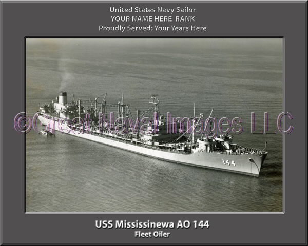 USS Mississinewa AO 144 Personalized Navy Ship Photo