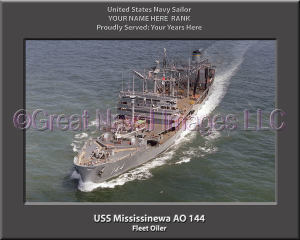 USS Mississinewa AO 144 Personalized Navy Ship Photo