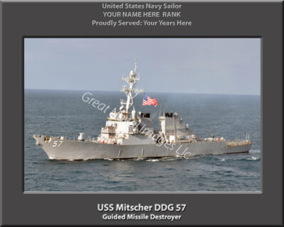 USS Mitscher DDG 57 Personalized Navy Ship Photo